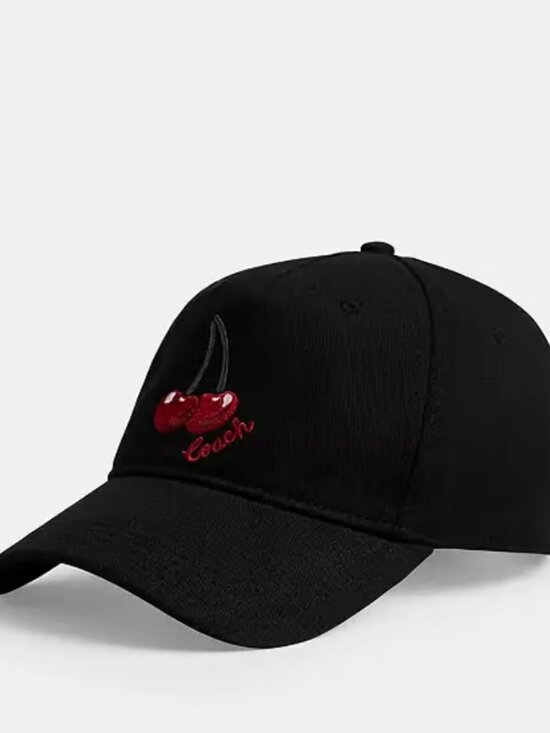 coach Embroidered Cherries Baseball Hat cdo82